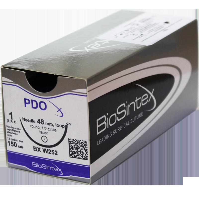 PDOx(BXW 2006),Полідіоксанон,моноф.USP1(M4),240см,кол-ріж.гол.48мм,1/2кола,петля